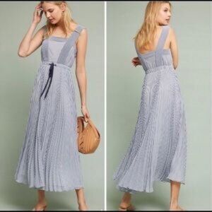 Anthropologie Blue Midi Dress